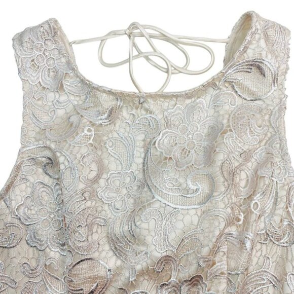 NWT LIPSY London Floral Lace Sheath Dress Sz 10 Neutral - Picture 3 of 5